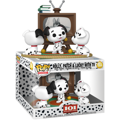 Pre-Order: 101 Dalmatians (1961) - Rolly, Patch &amp; Lucky with TV Pop! Moment Vinyl Figure