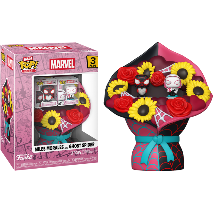 Pre-Order: Spider-Man - Miles Morales &amp; Ghost Spider Valentine Bitty Pop! Bouquet Vinyl Figure