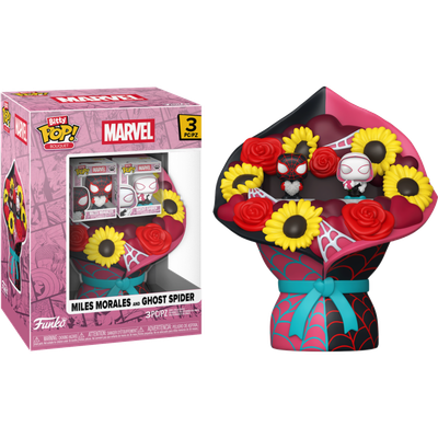 Pre-Order: Spider-Man - Miles Morales &amp; Ghost Spider Valentine Bitty Pop! Bouquet Vinyl Figure