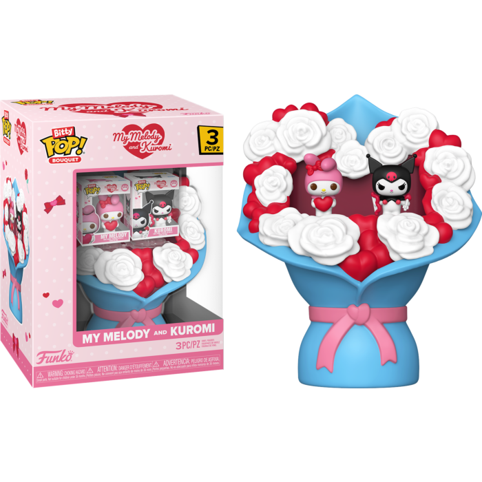 Pre-Order: Hello Kitty &amp; Friends - My Melody &amp; Kuromi Valentine Bitty Pop! Bouquet Vinyl Figure