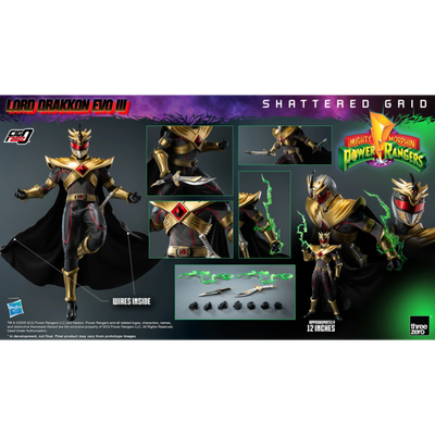 Pre-Order: Mighty Morphin Power Rangers: Shattered Grid - Lord Drakkon Evo III FigZero 1/6th Scale Action Figure