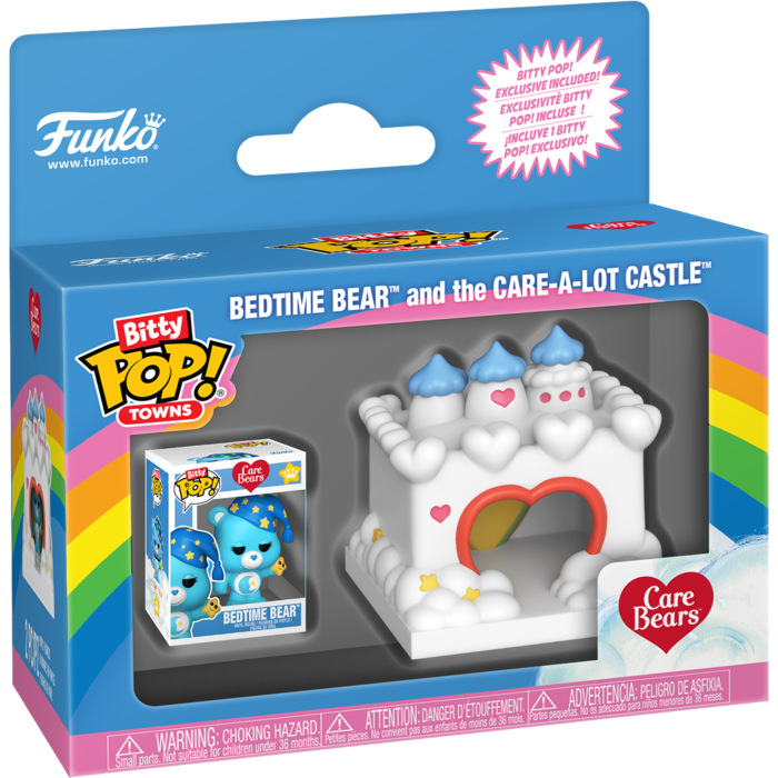 Pre-Order: Care Bears - Bedtime Bear &amp; the Care-a-Lot Castle Bitty Pop! Town Vinyl Figure