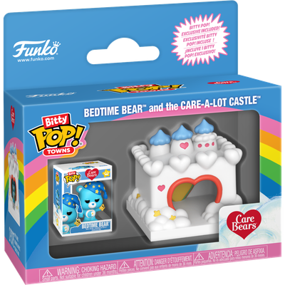 Pre-Order: Care Bears - Bedtime Bear &amp; the Care-a-Lot Castle Bitty Pop! Town Vinyl Figure