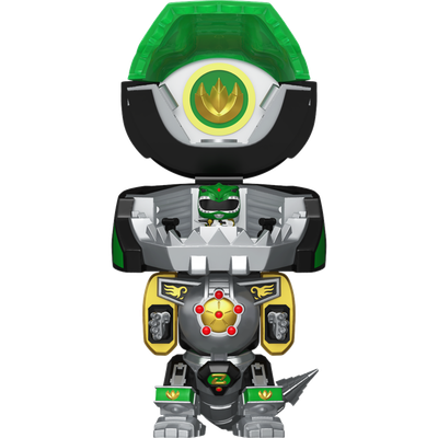 Pre-Order: Mighty Morphin Power Rangers - Dragonzord with Green Ranger Bitty Pop! Bot Vinyl Figure