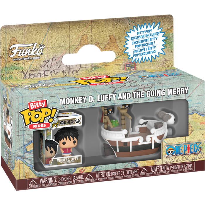 Pre-Order: One Piece - Monkey D. Luffy &amp; The Going Merry Bitty Pop! Ride Vinyl Figure