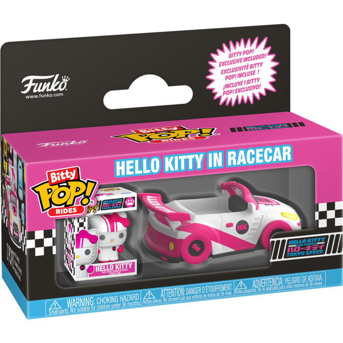 Pre-Order Hello Kitty &amp; Friends - Hello Kitty in Racecar Bitty Pop! Ride Vinyl Figure