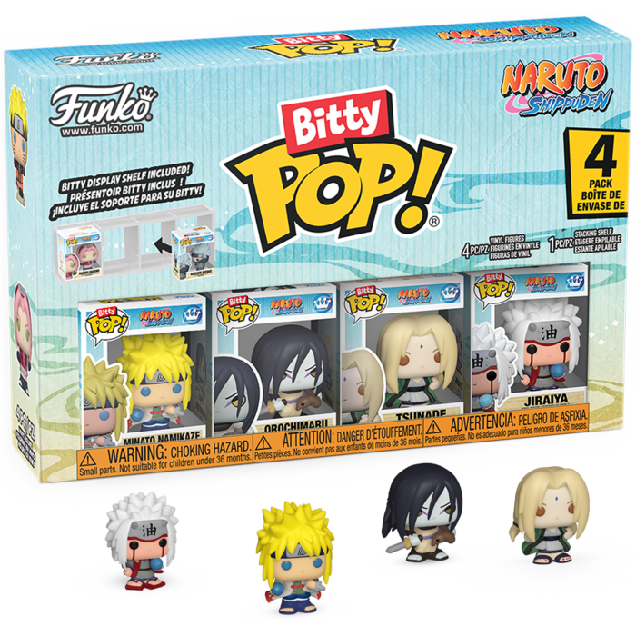 Naruto: Shippuden - Tsunade, Minato Namikaze, Orochimaru &amp; Jiraiya Bitty Pop! Vinyl Figure 4-Pack