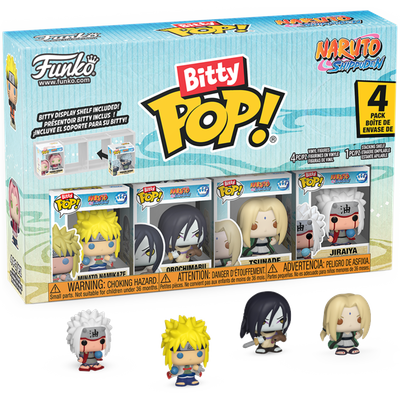 Pre-Order: Naruto: Shippuden - Tsunade, Minato Namikaze, Orochimaru &amp; Jiraiya Bitty Pop! Vinyl Figure 4-Pack