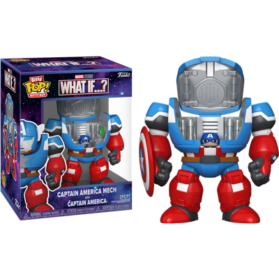 Pre-Order: What If...? - Captain America Mech with Captain America Bitty Pop! Bot Vinyl Figure