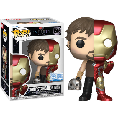 Marvel: The Infinity Saga - Tony Stark/ Iron Man Split Pop! Vinyl Figure