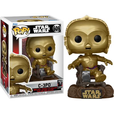 Star Wars Episode VI: Return of the Jedi - C-3PO on Ewok Throne 40th Anniversary Pop! Vinyl Figure