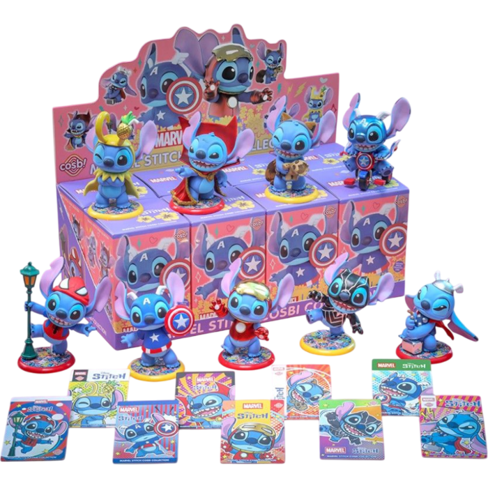 Marvel Comics - Stitch as Marvel Characters Cosbi Collection Blind Box Hot Toys Figure (Single Unit)