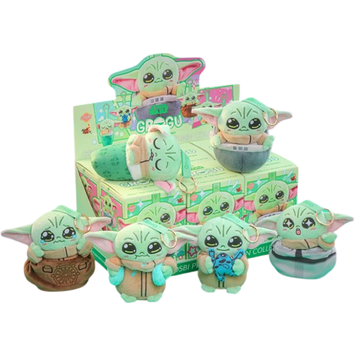 Star Wars - Grogu Cosbi Collection Plush Keychain Blind Box Hot Toys Figure (1 Single Blind Box)