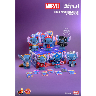 Lilo &amp; Stitch - Stitch Marvel Cosplay Cosbi Collection Plush Keychain Blind Box Hot Toys Figure (1 Single Blind Box) view 2…