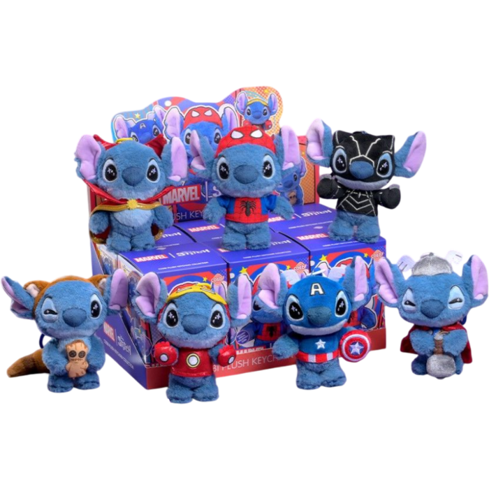 Lilo &amp; Stitch - Stitch Marvel Cosplay Cosbi Collection Plush Keychain Blind Box Hot Toys Figure (1 Single Blind Box)