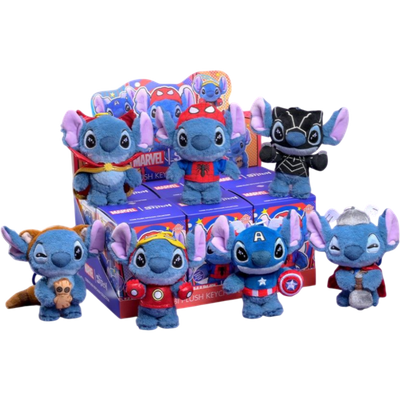Lilo &amp; Stitch - Stitch Marvel Cosplay Cosbi Collection Plush Keychain Blind Box Hot Toys Figure (1 Single Blind Box)