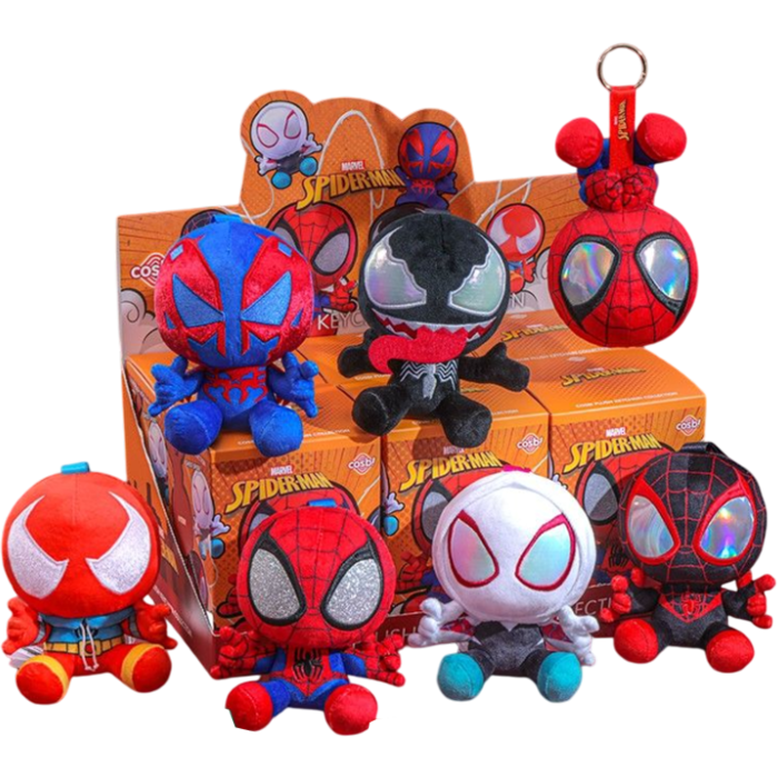 Spider-Man - Cosbi Collection Plush Keychain Blind Box Hot Toys Figure (1 Single Blind Box)