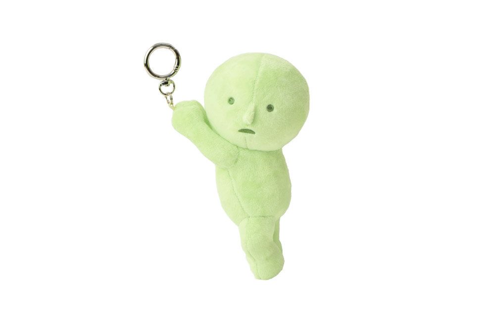 Smiski Plush Keychain- hanging On Figure