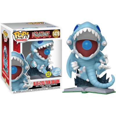 Yu-Gi-Oh! - Blue Eyes Toon Dragon Glow-in-the-Dark Super Sized 6" Pop! Vinyl Figure