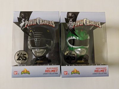 Mighty Morphin Power Rangers Legacy helmet set ( Green and Black Ranger)