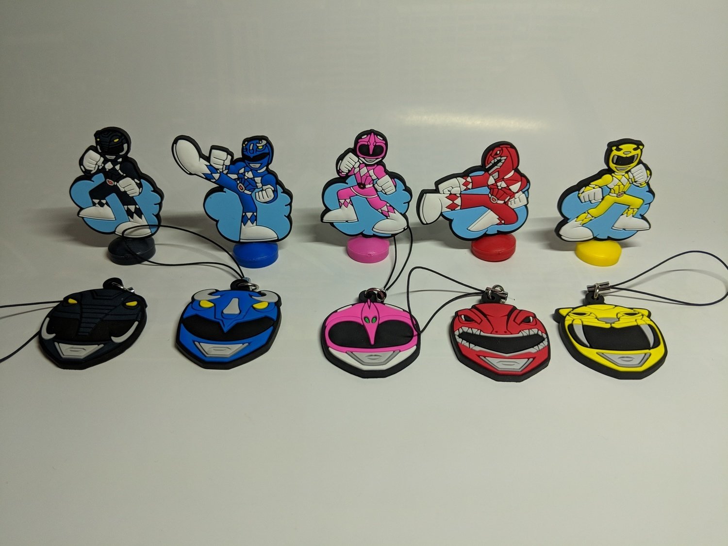 Mighty Morphin Power Rangers rubber vinyl set of 10
