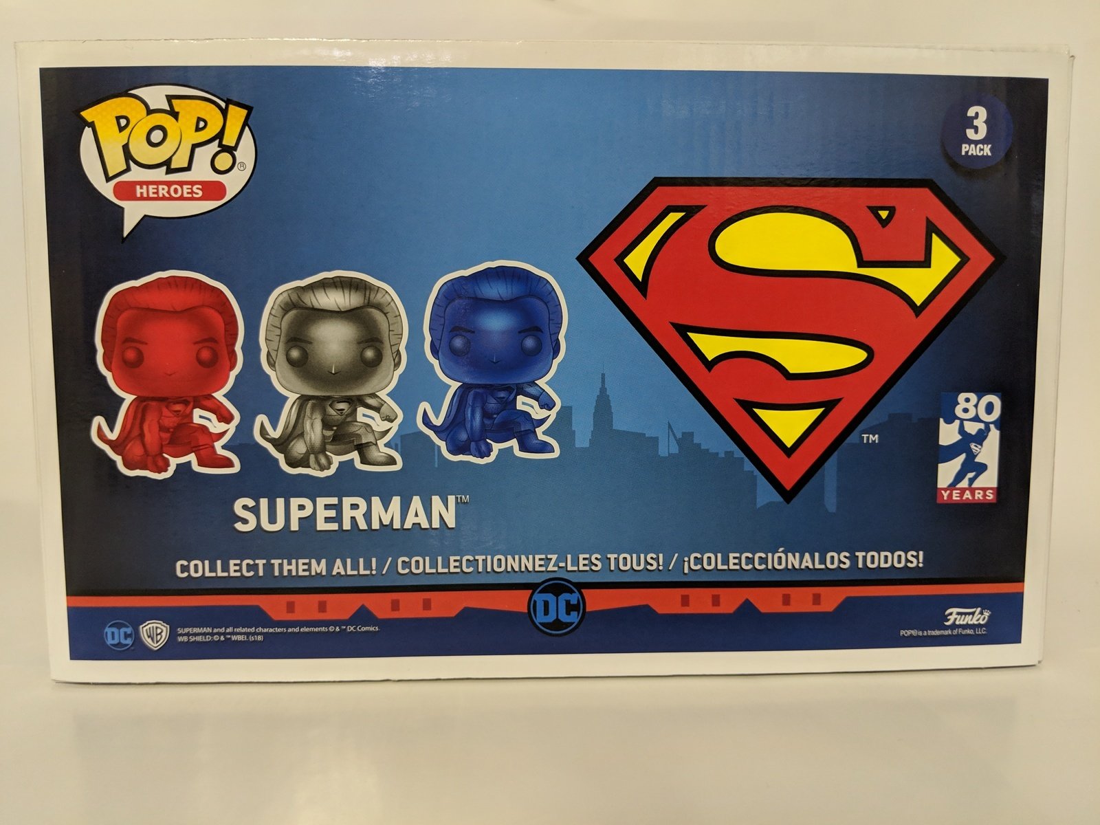Pop Vinyl Superman Chrome 3 Pack