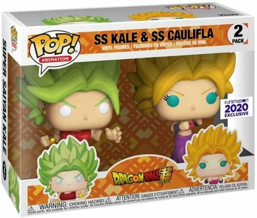Dragonball - Super Saiyan Kale &amp; Super Saiyan Caulifla 2020 Funimation Exclusive Dragon Ball Z Funko Pop! 2-Pack Pop! Vinyl