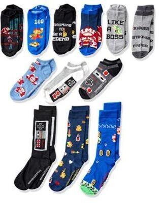 Nintendo Men's Classic 12 Days of Socks Advent Box Christmas