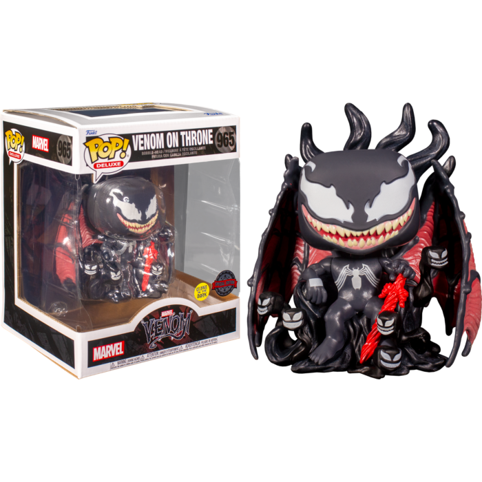 Venom - Venom on Throne Glow in the Dark Deluxe Pop! Vinyl Figure