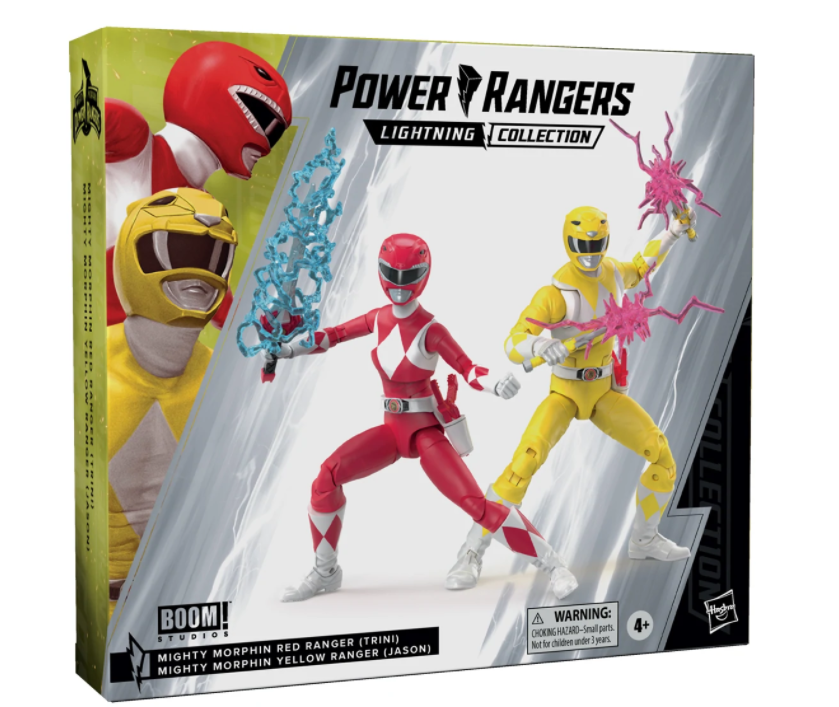 Power Rangers Lightning Collection Mighty Morphin Yellow &amp; Red Ranger “Swap” 2-pack