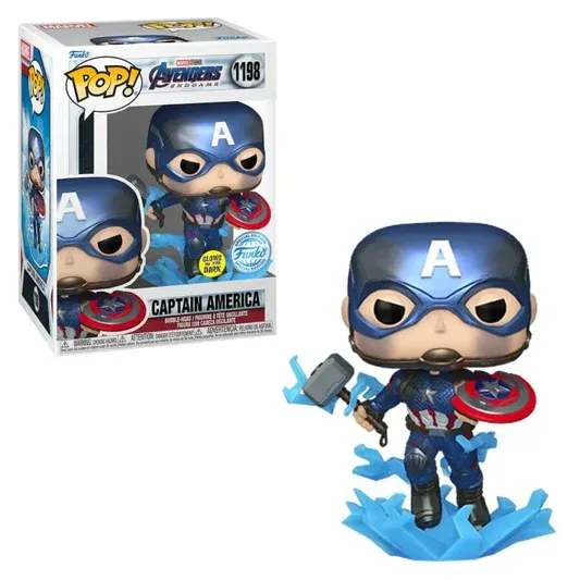 Avengers 4: Endgame - Captain America Metallic Glow Pop! Vinyl Figure