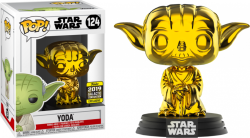 Star Wars: Yoda Gold Chrome Pop! Vinyl Figure (2019 Galactic Convention Exclusive)