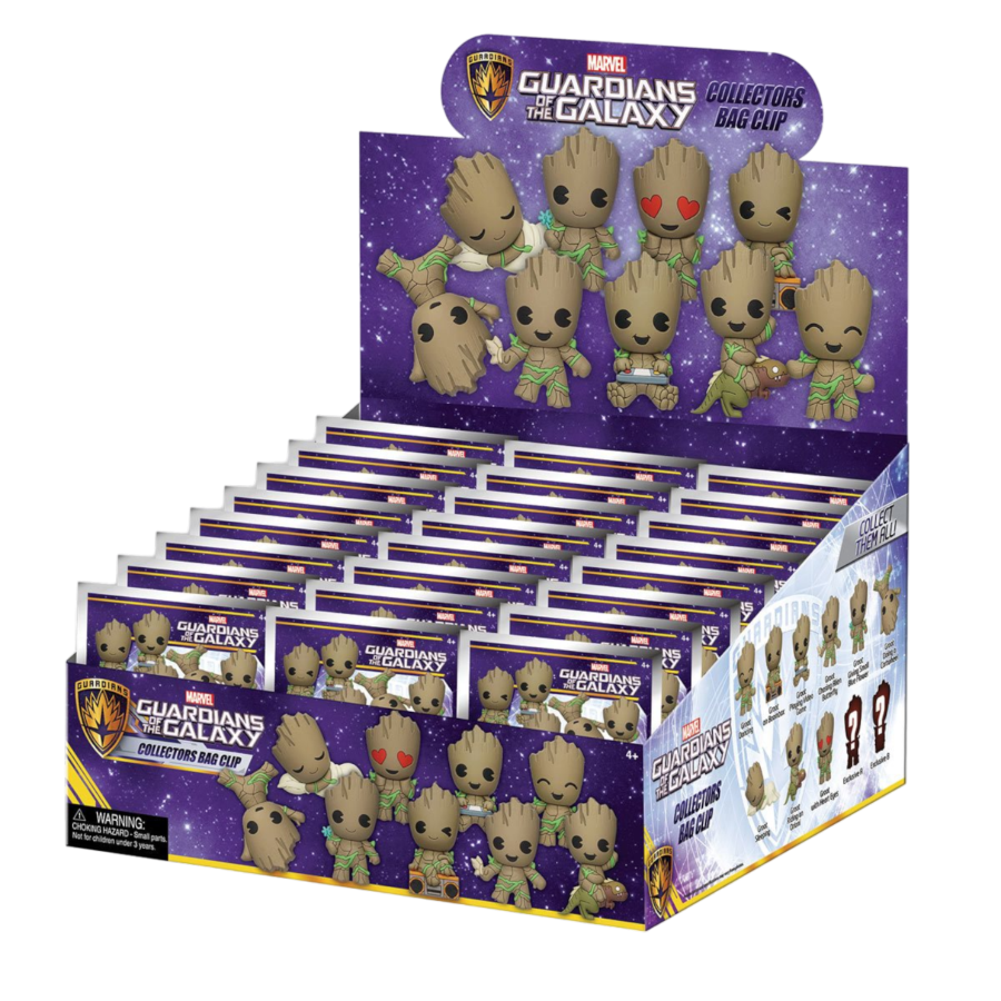 Guardians of the Galaxy - Groot 3D Foam Bag Clips Blind Bag- 1 Bag - Mighty Toys Australia