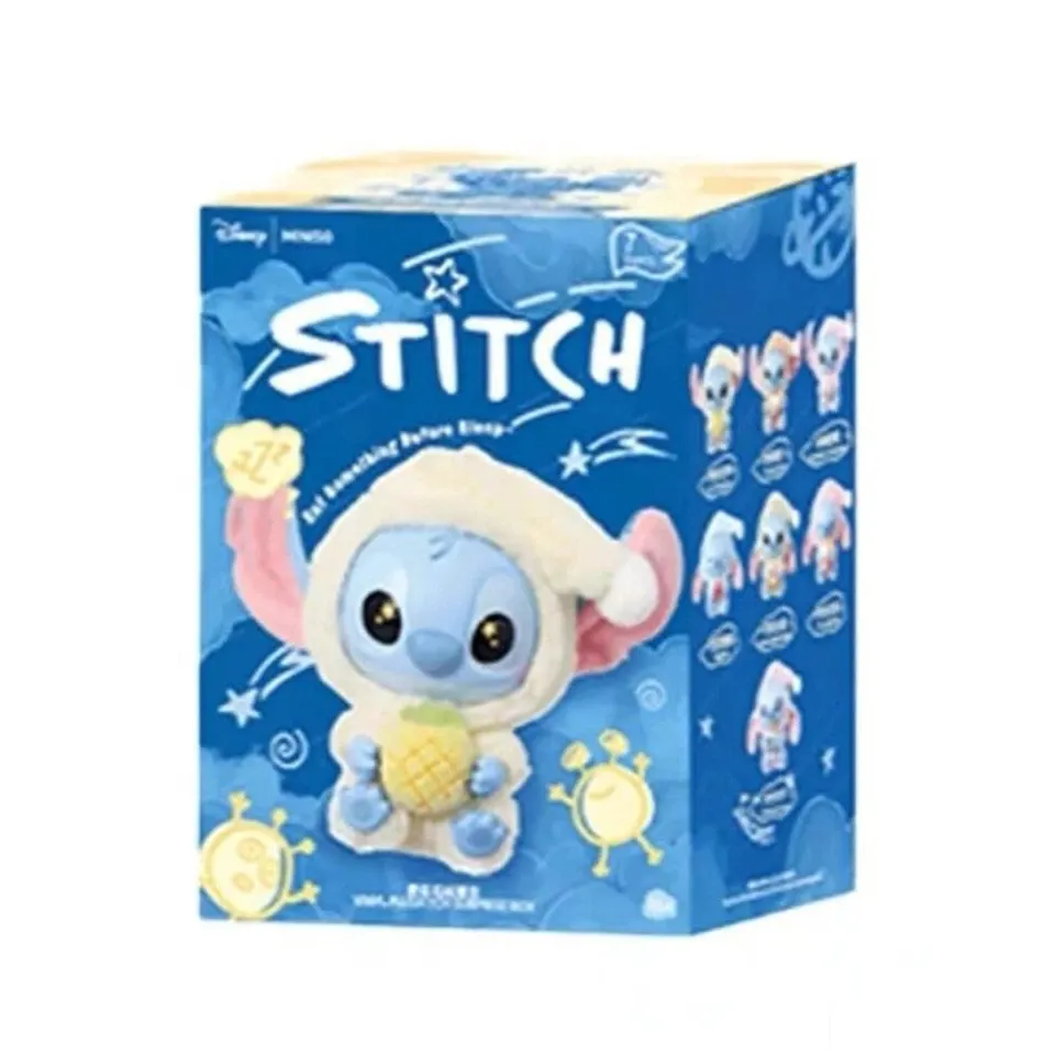 MINISO Disney Stitch Eat Something Before Sleep Series-Vinyl Plush Pendant Blind Box (1 Blind Box)