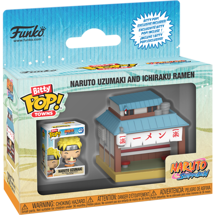 Naruto: Shippuden - Ichiraku Ramen &amp; Naruto Uzumaki Bitty Pop! Town Vinyl Figure