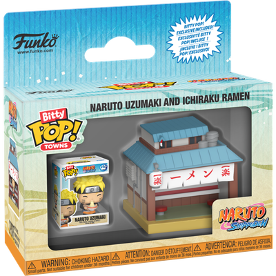 Naruto: Shippuden - Ichiraku Ramen &amp; Naruto Uzumaki Bitty Pop! Town Vinyl Figure