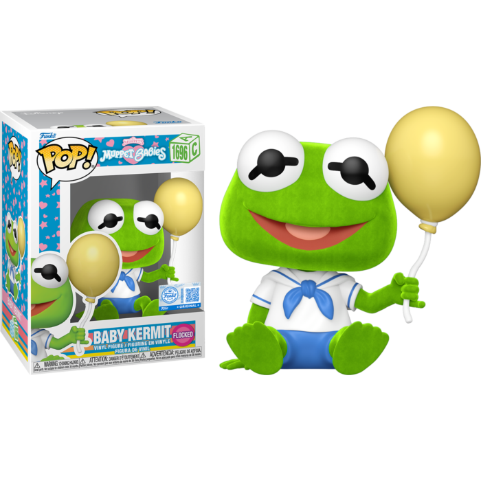 Pre-Order: Muppet Babies - Baby Kermit Flocked Pop! Vinyl Figure