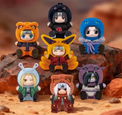Pre-Order: TOP TOY - Naruto Beast Party 2 Plush Keychains Gift Blind Box (1 Seal case of 6 boxes)