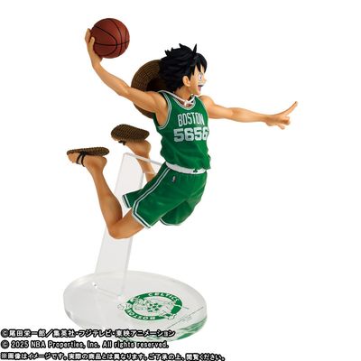 Pre-Order:Figure Monkey D. Luffy Boston Celtics One Piece x NBA Master Stars