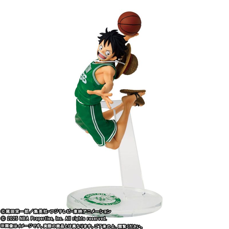 Figure Monkey D. Luffy Boston Celtics One Piece x NBA Master Stars