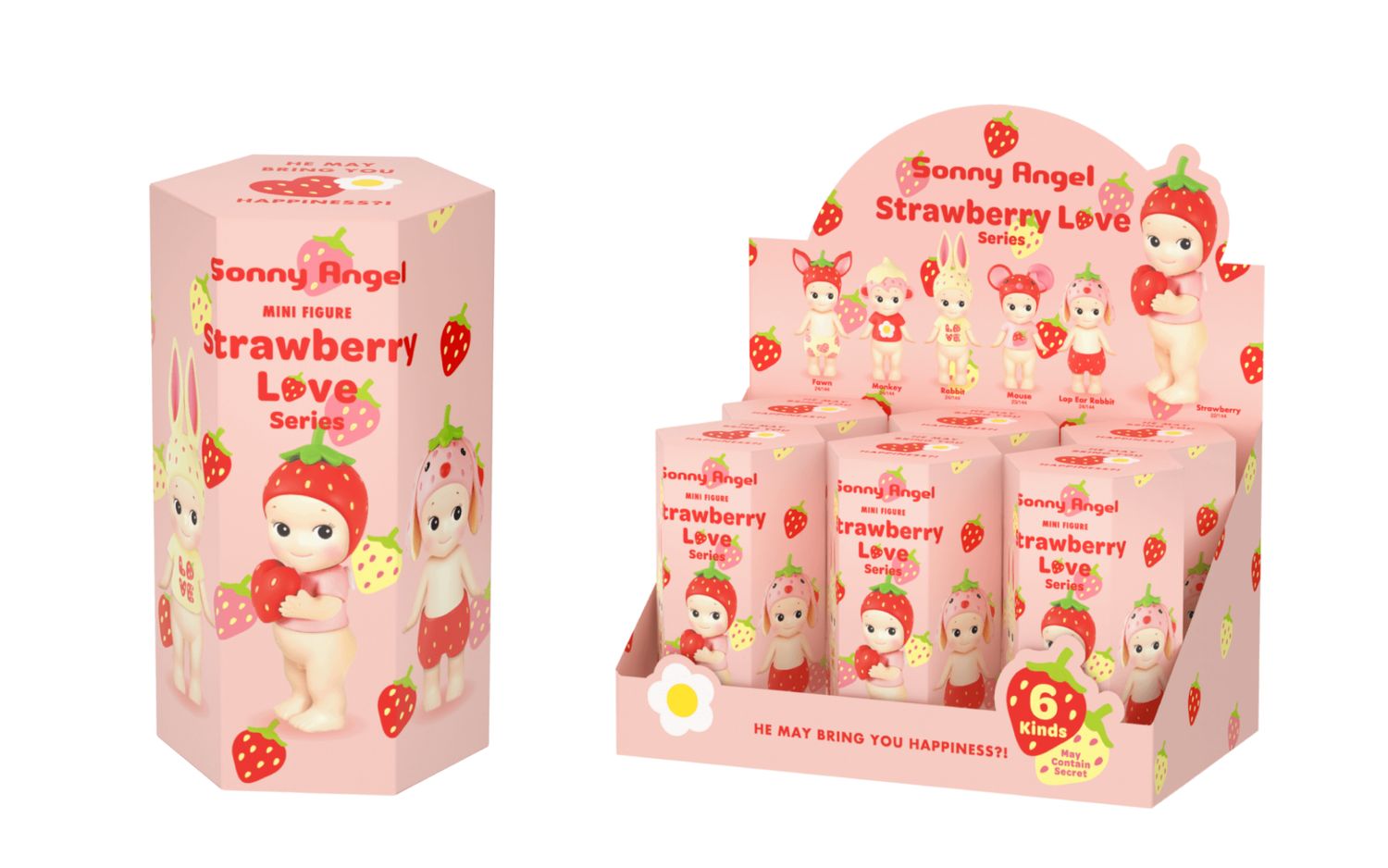 Sonny Angel: Strawberry Love Series (1 Seal Box of 6) (100% Genuine)