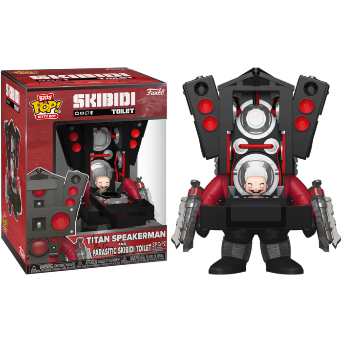 Pre-Order: Skibidi Toilet - Titan Speakerman &amp; Parasitic Skibidi Toilet Bitty Pop! Bot Vinyl Figure