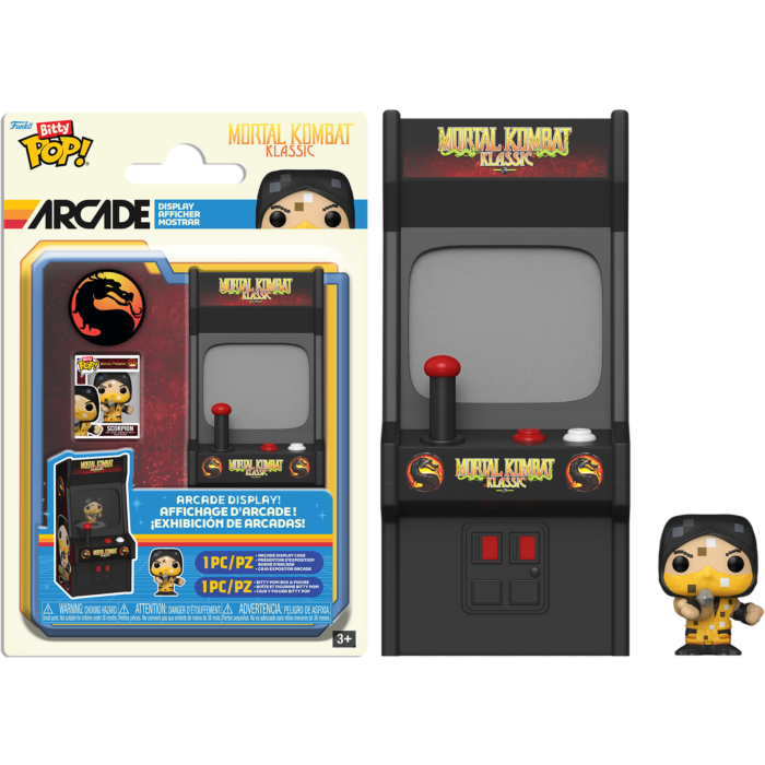 Pre-Order: Mortal Kombat - Scorpion Bitty Pop! Arcade Display Vinyl Figure