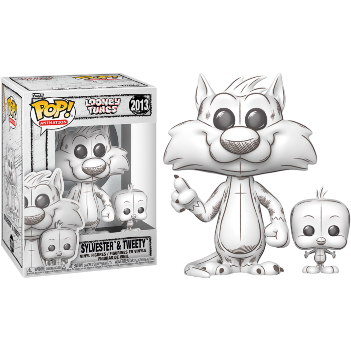 Pre-Order: Looney Tunes: Sketched - Sylvester &amp; Tweety Pop! Vinyl Figure