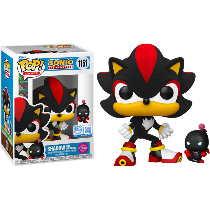 Pre-Order: Sonic the Hedgehog - Shadow with Dark Chao Flocked Pop! Vinyl Figure