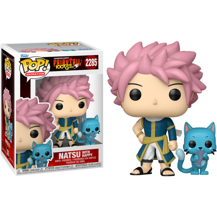 Pre-Order: Fairy Tail: 100 Year Quest - Natsu with Happy Pop! Vinyl Figure