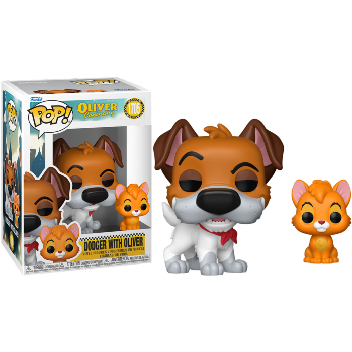 Pre-Order: Oliver &amp; Company (1988) - Dodger with Oliver Pop! Vinyl Figure