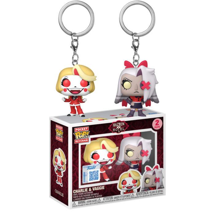 Pre-Order: Hazbin Hotel - Charlie &amp; Vaggie Pocket Pop! Keychain 2-Pack