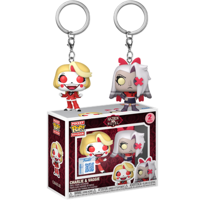 Pre-Order: Hazbin Hotel - Charlie &amp; Vaggie Pocket Pop! Keychain 2-Pack
