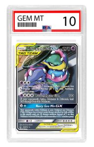 Unbroken Bonds- Muk &amp; Alolan Muk GX (197) (Full Art) (PSA 10)